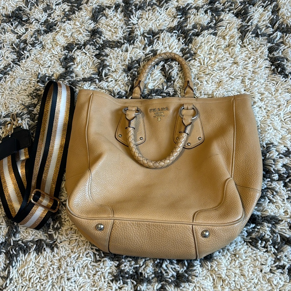 Prada open tote Vitello daino bag